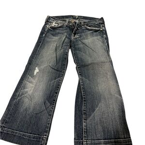 7 For All Mankind Dark Blue Flare Jeans